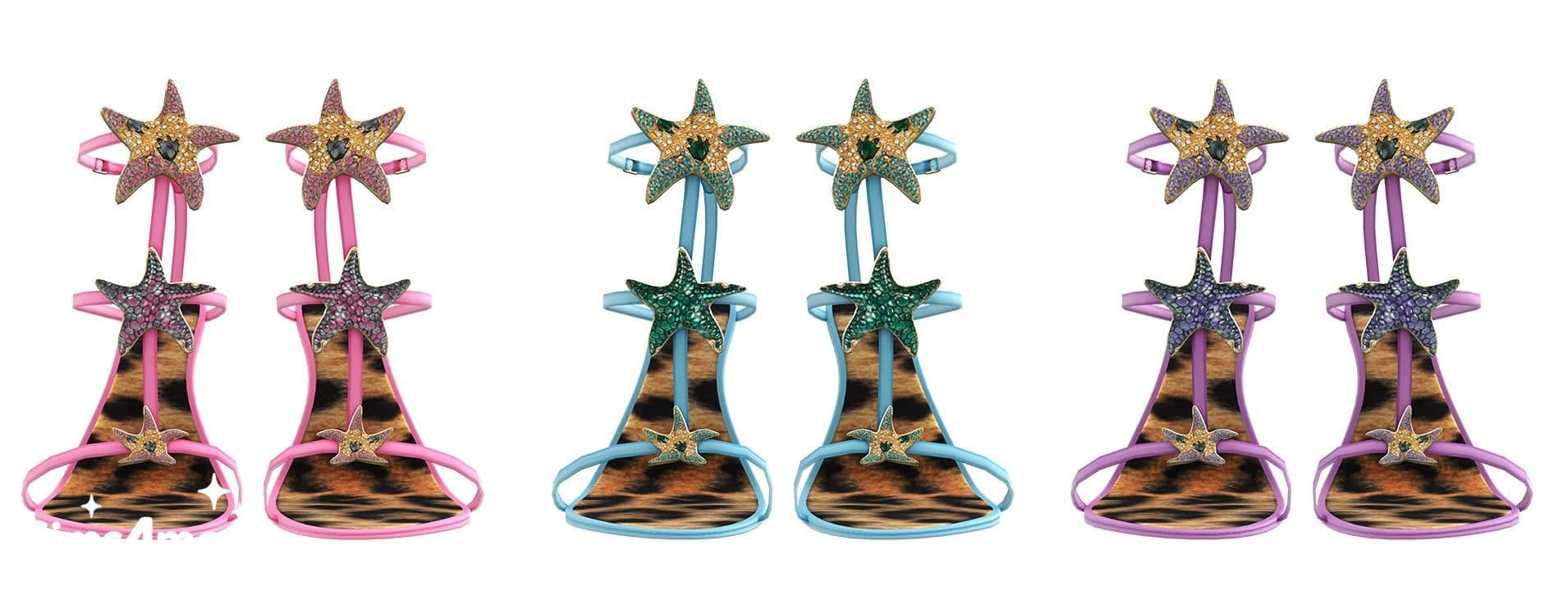 Галерея мода Туфли Rhinestone Starfish Heels #1